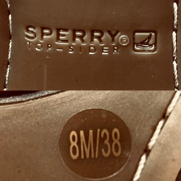 NEW Sperry Top-Sider Marlow Suede Heeled Ankle Boots Tan/Gold Shimmer size 8 M - Picture 15 of 16